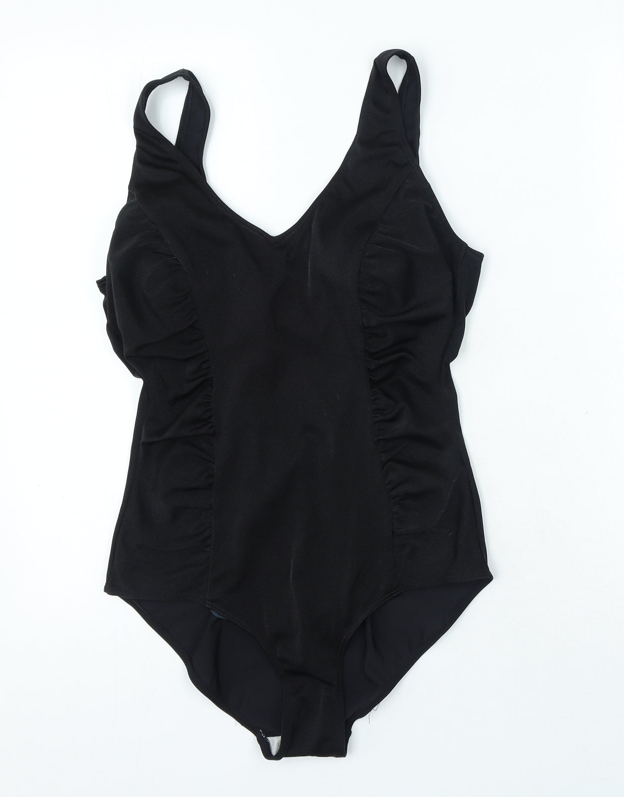 Preworn Womens Black Nylon One Piece Size 12