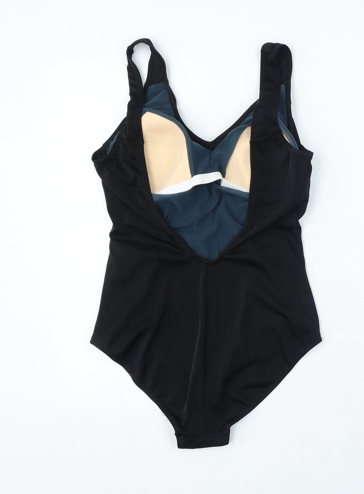 Preworn Womens Black Nylon One Piece Size 12