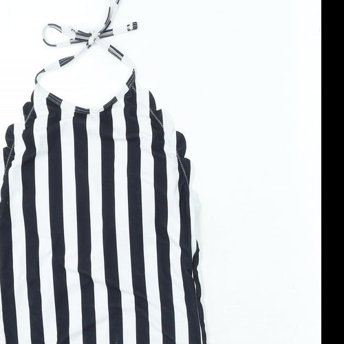 Blooming Jelly Womens Black Striped Polyamide One Piece Size S