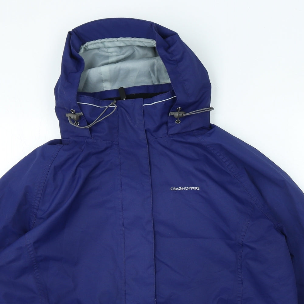 Craghoppers Womens Blue Windbreaker Coat Size 16 Zip