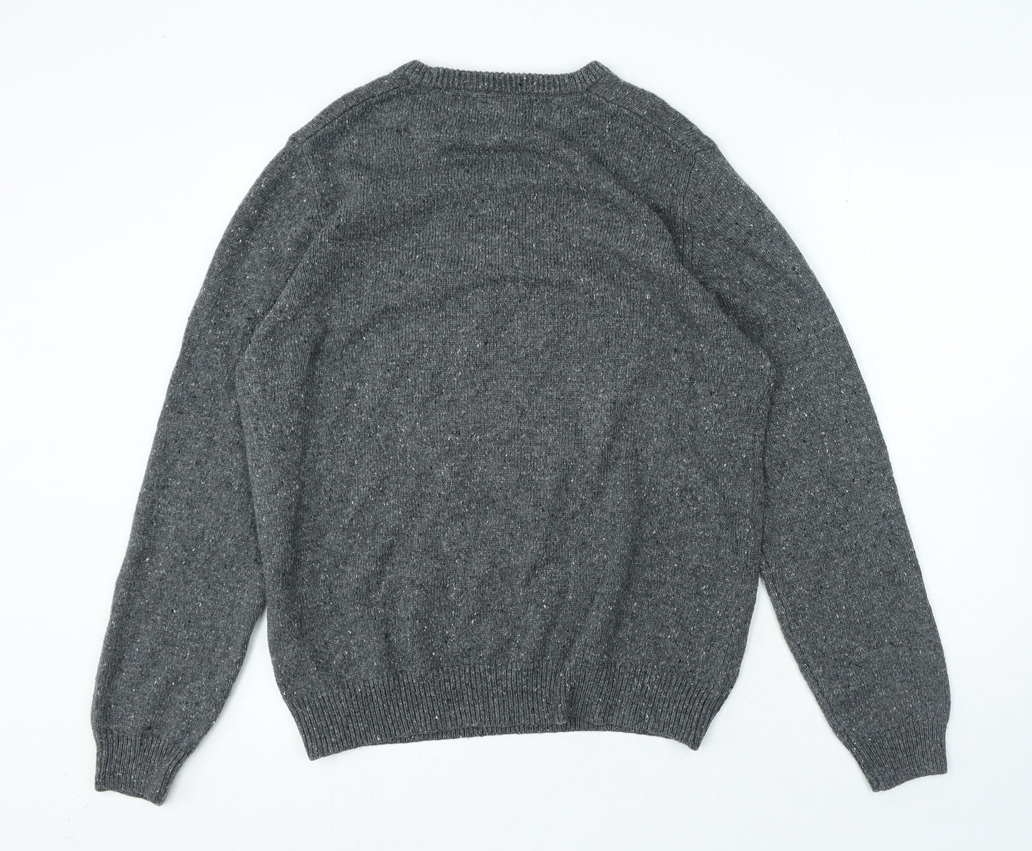 Cedar Wood State Mens Grey Crew Neck Acrylic Pullover Jumper Size XL - Christmas Pudding
