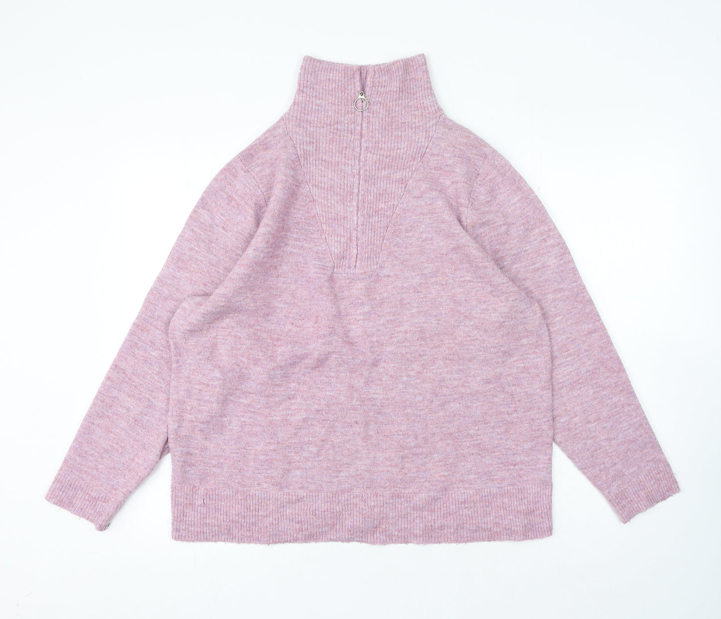 Bonmarche Womens Purple High Neck Acrylic Pullover Jumper Size 18