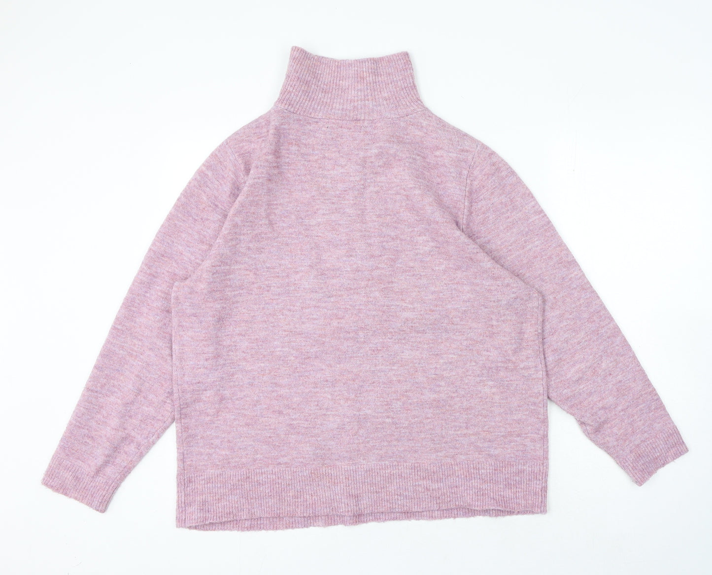 Bonmarche Womens Purple High Neck Acrylic Pullover Jumper Size 18