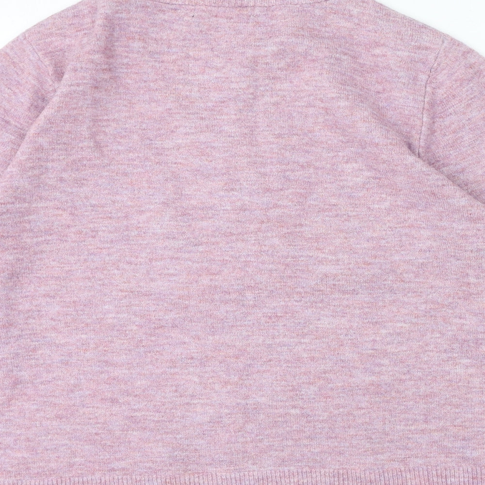 Bonmarche Womens Purple High Neck Acrylic Pullover Jumper Size 18