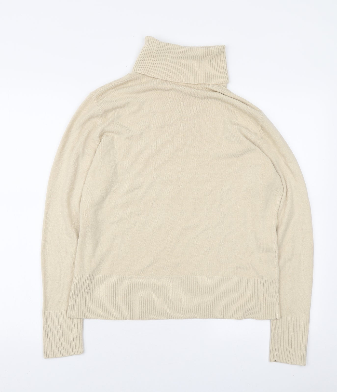NEXT Womens Ivory Roll Neck Acrylic Pullover Jumper Size 16