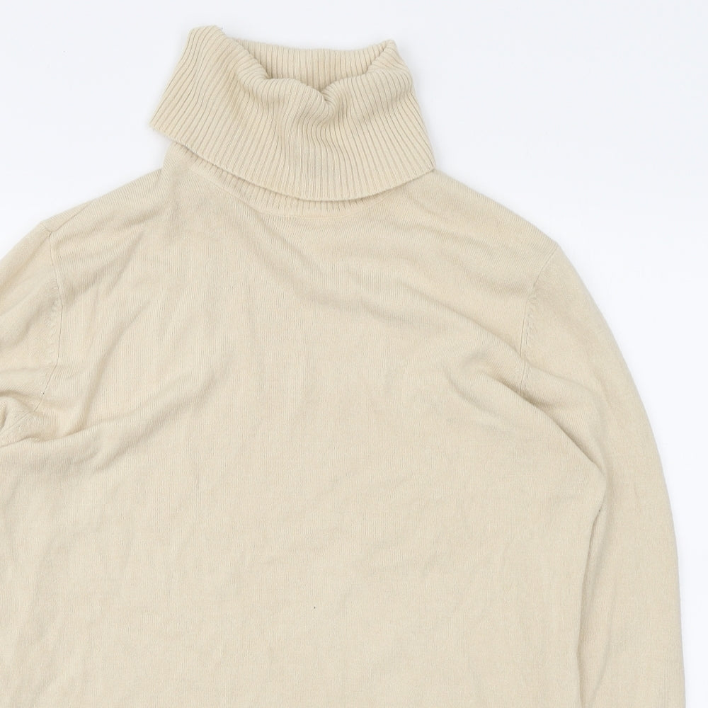 NEXT Womens Ivory Roll Neck Acrylic Pullover Jumper Size 16