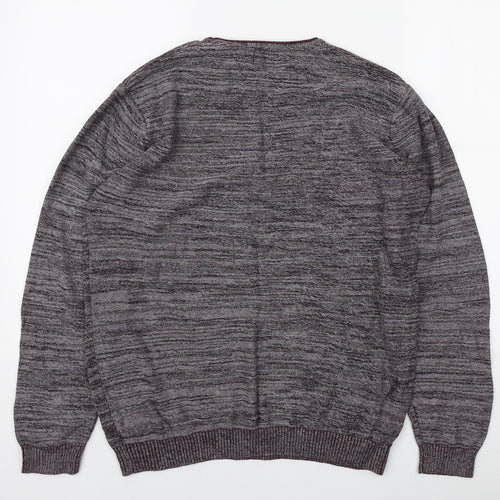 Matalan Mens Grey Round Neck Cotton Pullover Jumper Size M