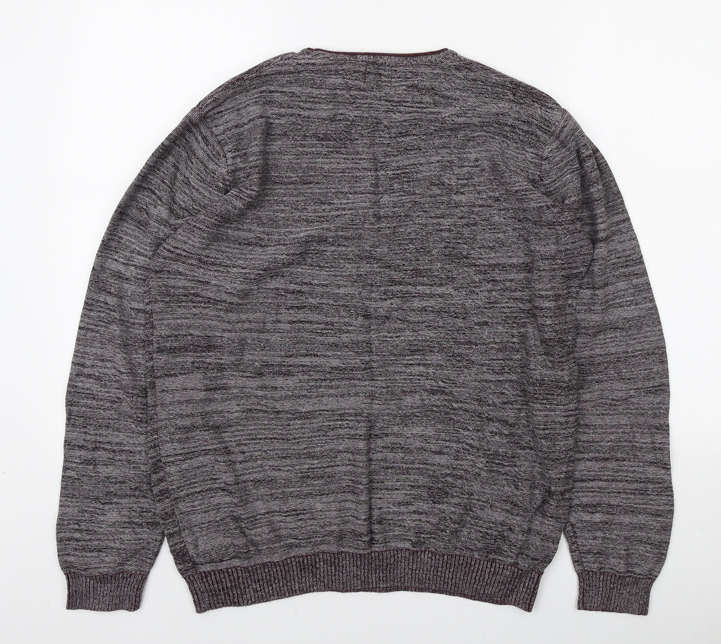 Matalan Mens Grey Round Neck Cotton Pullover Jumper Size M