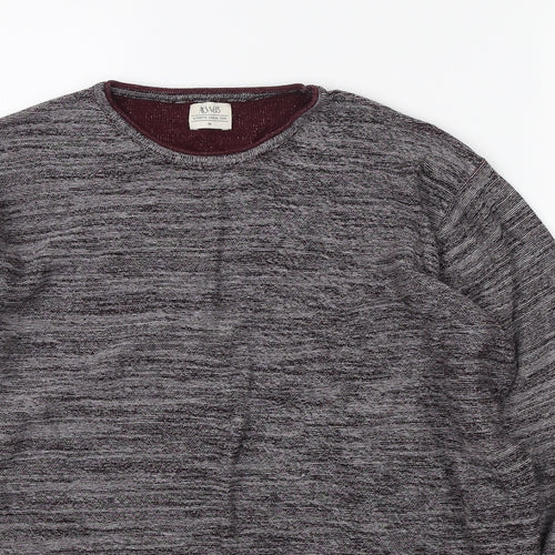Matalan Mens Grey Round Neck Cotton Pullover Jumper Size M