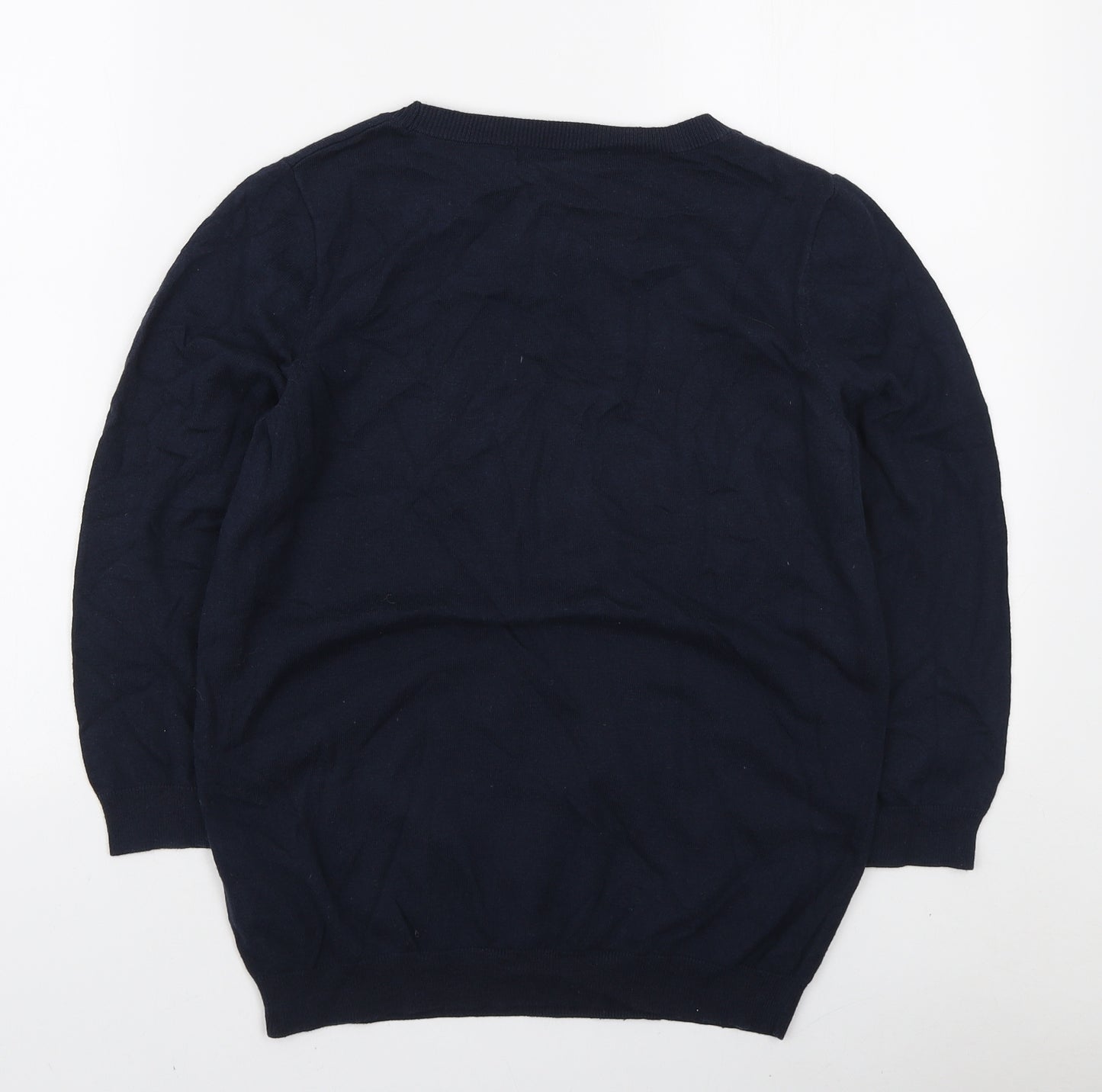 NEXT Womens Blue Round Neck Cotton Pullover Jumper Size 12