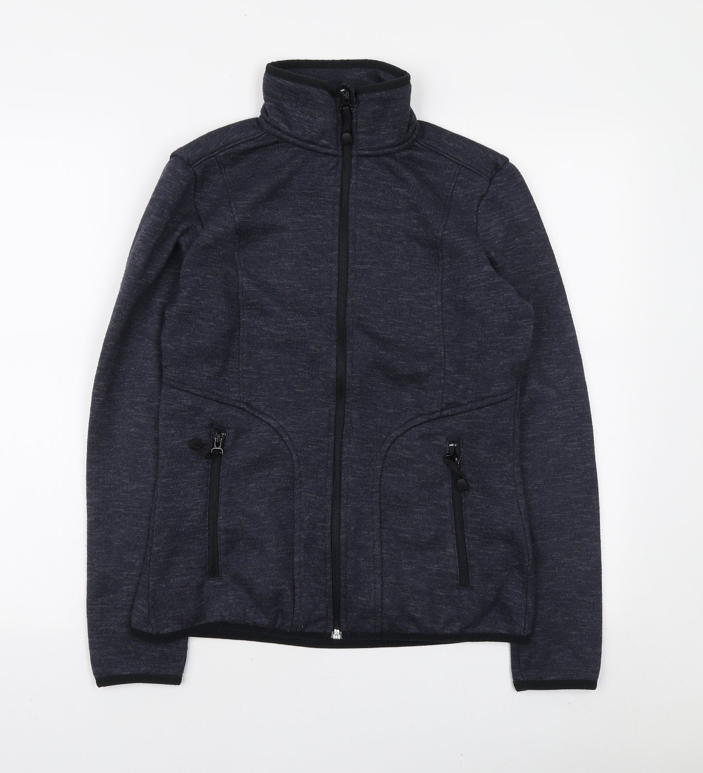 Marks and Spencer Womens Blue Polyester Full Zip Sweatshirt Size 8 Zip