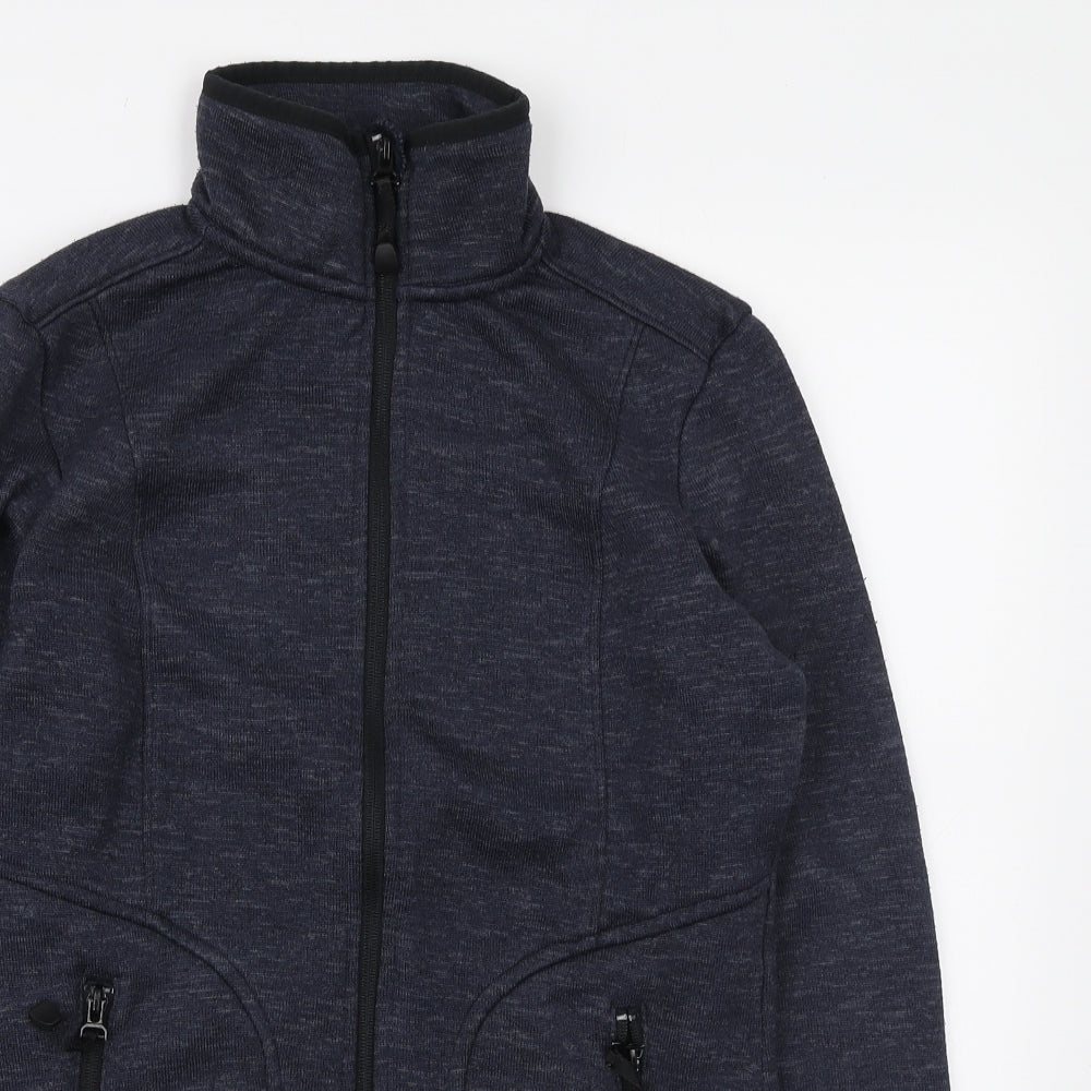 Marks and Spencer Womens Blue Polyester Full Zip Sweatshirt Size 8 Zip