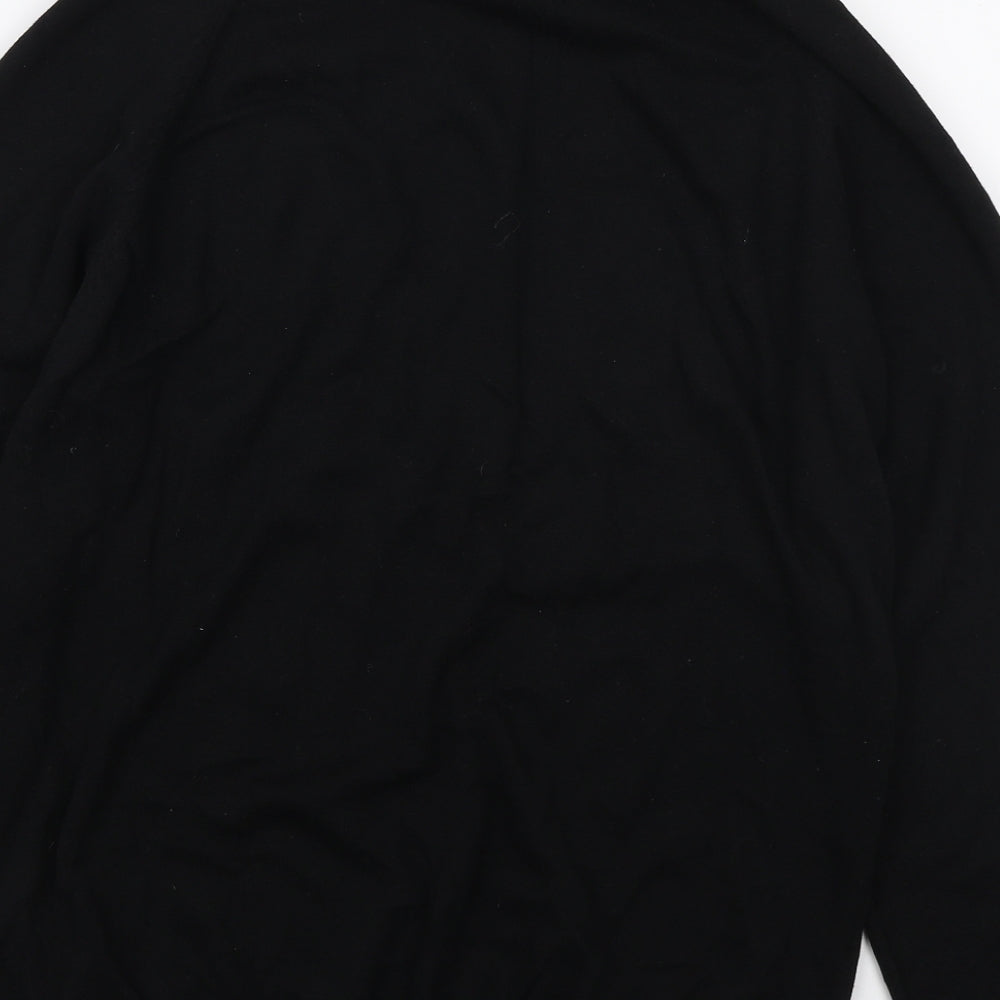 Matalan Mens Black Round Neck Cotton Pullover Jumper Size L