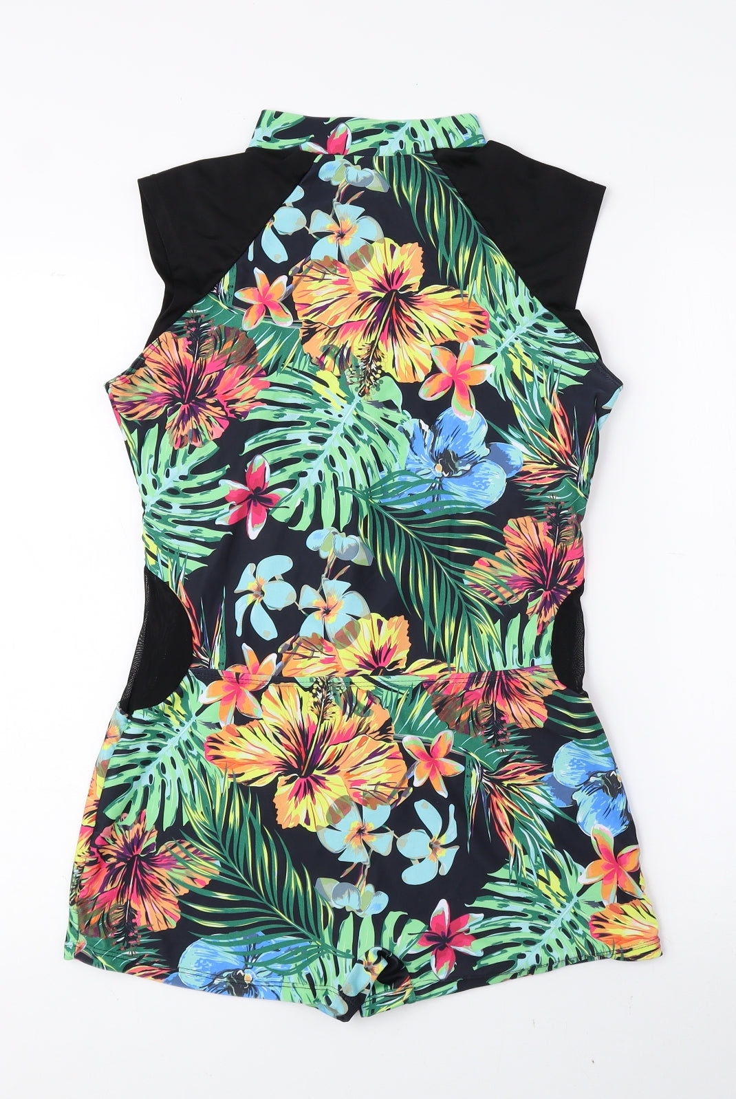 SheIn Womens Multicoloured Floral Nylon One Piece Size XL