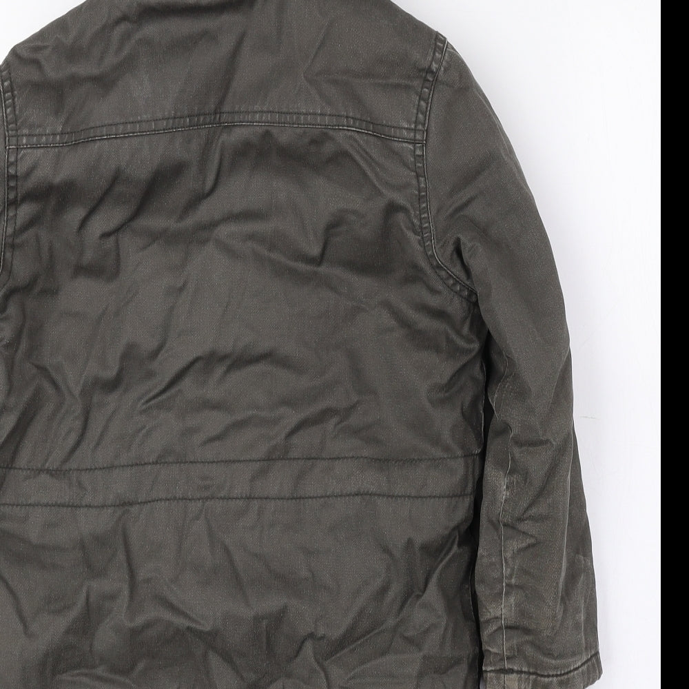 George Boys Grey Parka Coat Size 5-6 Years Snap