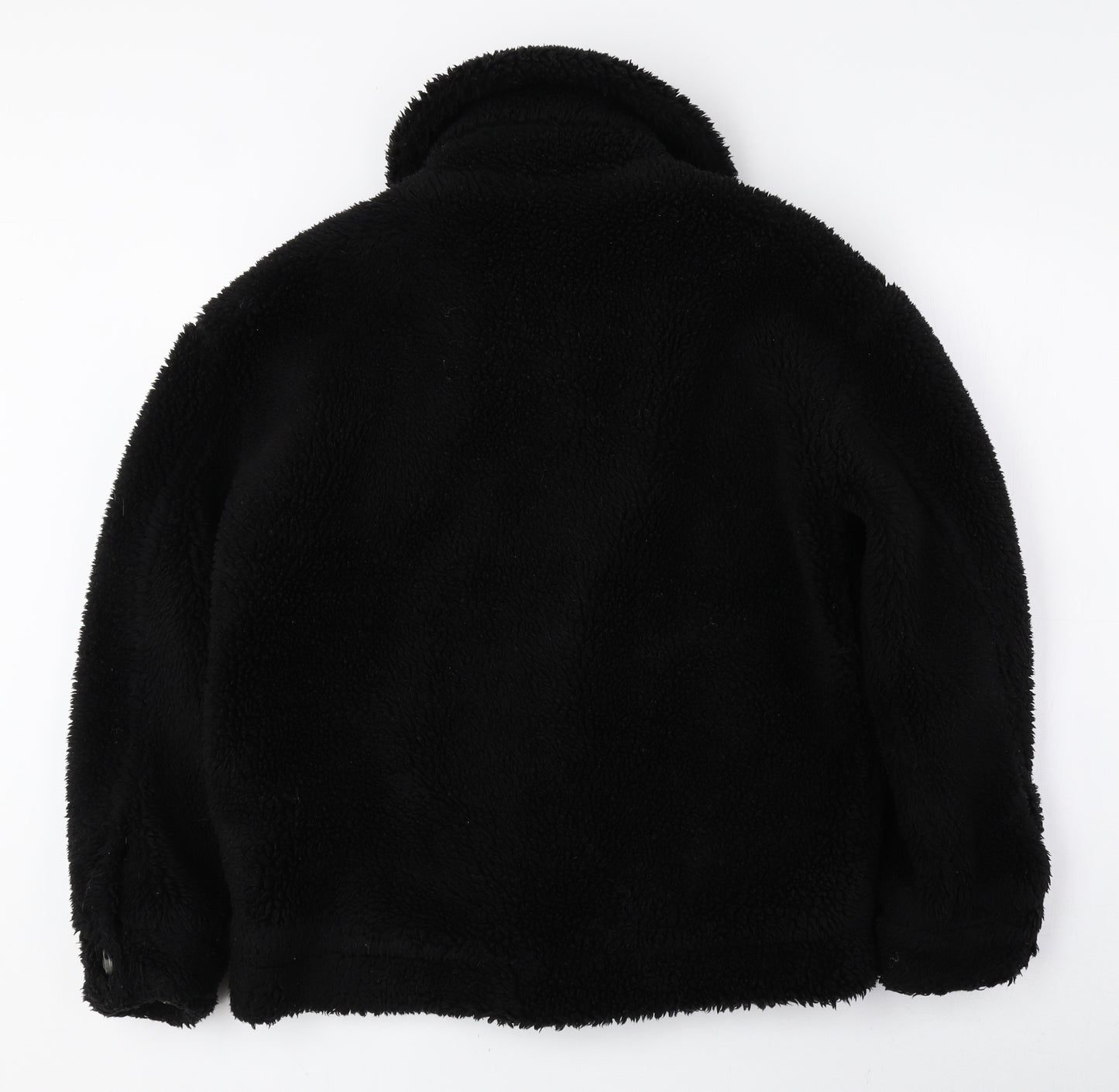 Topshop Womens Black Jacket Coat Size XS Button - Faux Fur