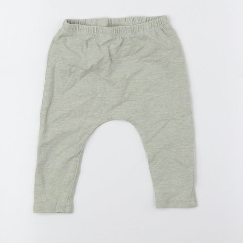 NEXT Baby Green Cotton Jogger Leggings Size 6-9 Months Pullover