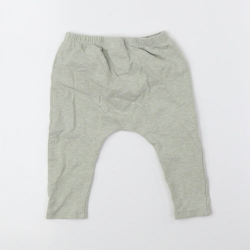 NEXT Baby Green Cotton Jogger Leggings Size 6-9 Months Pullover