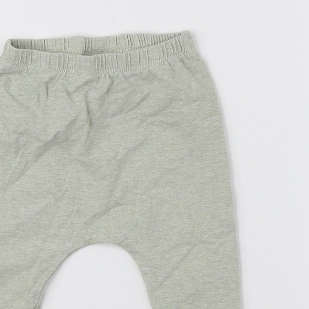 NEXT Baby Green Cotton Jogger Leggings Size 6-9 Months Pullover