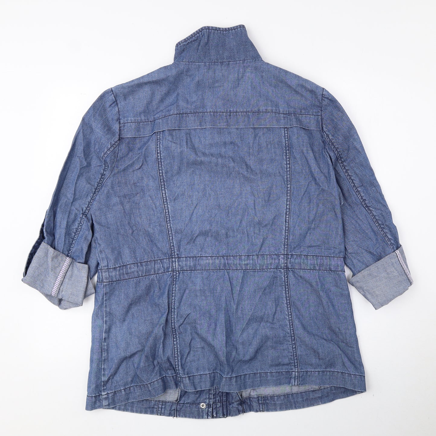 Maine New England Womens Blue Jacket Size 16 Snap