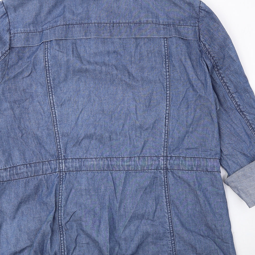 Maine New England Womens Blue Jacket Size 16 Snap
