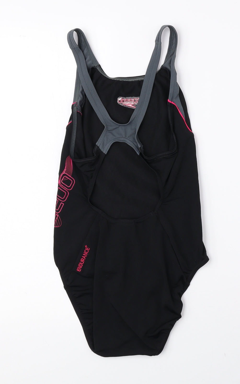 Speedo Womens Black 100% Polyester One Piece Size 12
