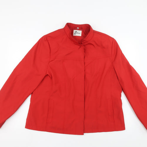 Elegange Womens Red Varsity Jacket Jacket Size 20 Button