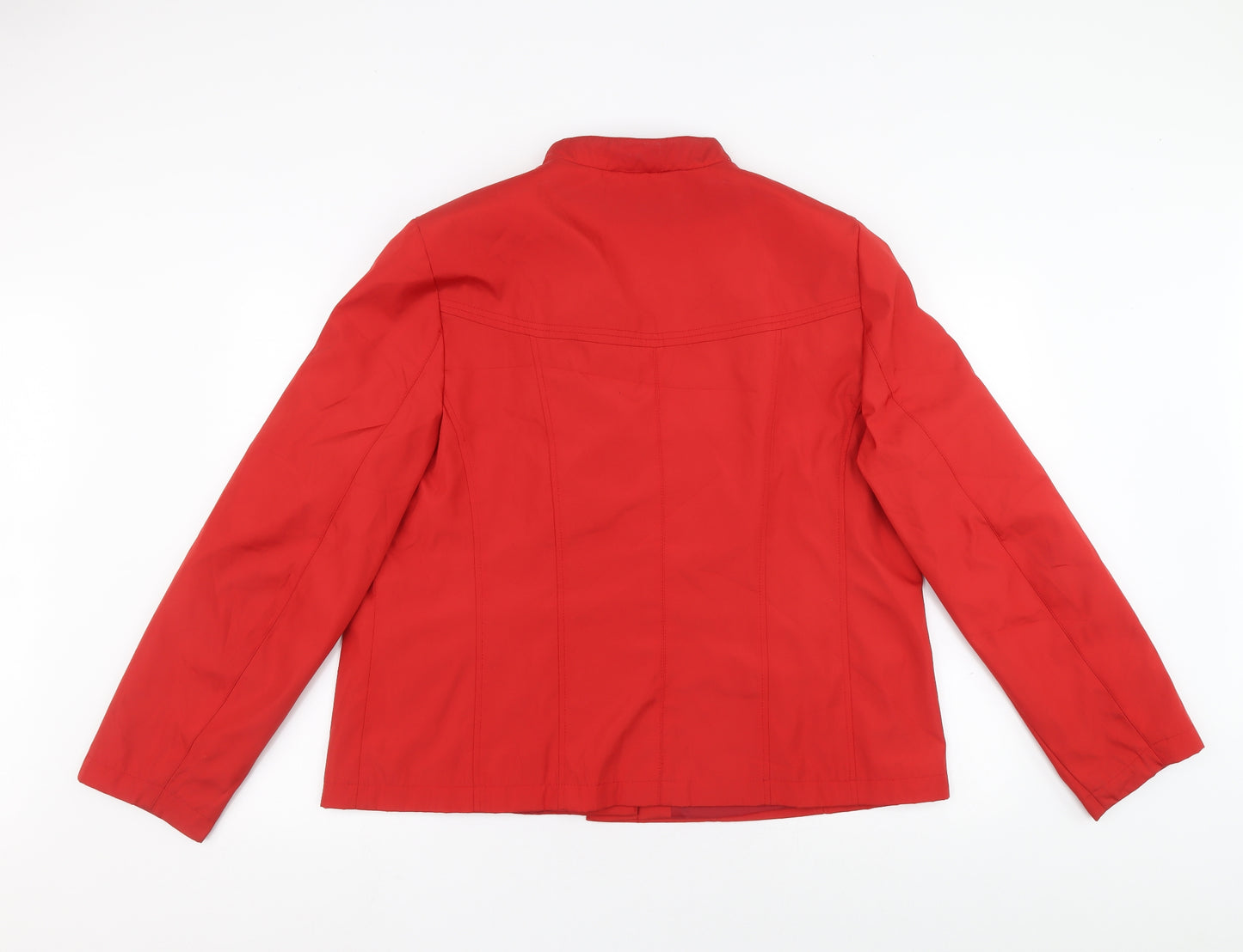 Elegange Womens Red Varsity Jacket Jacket Size 20 Button