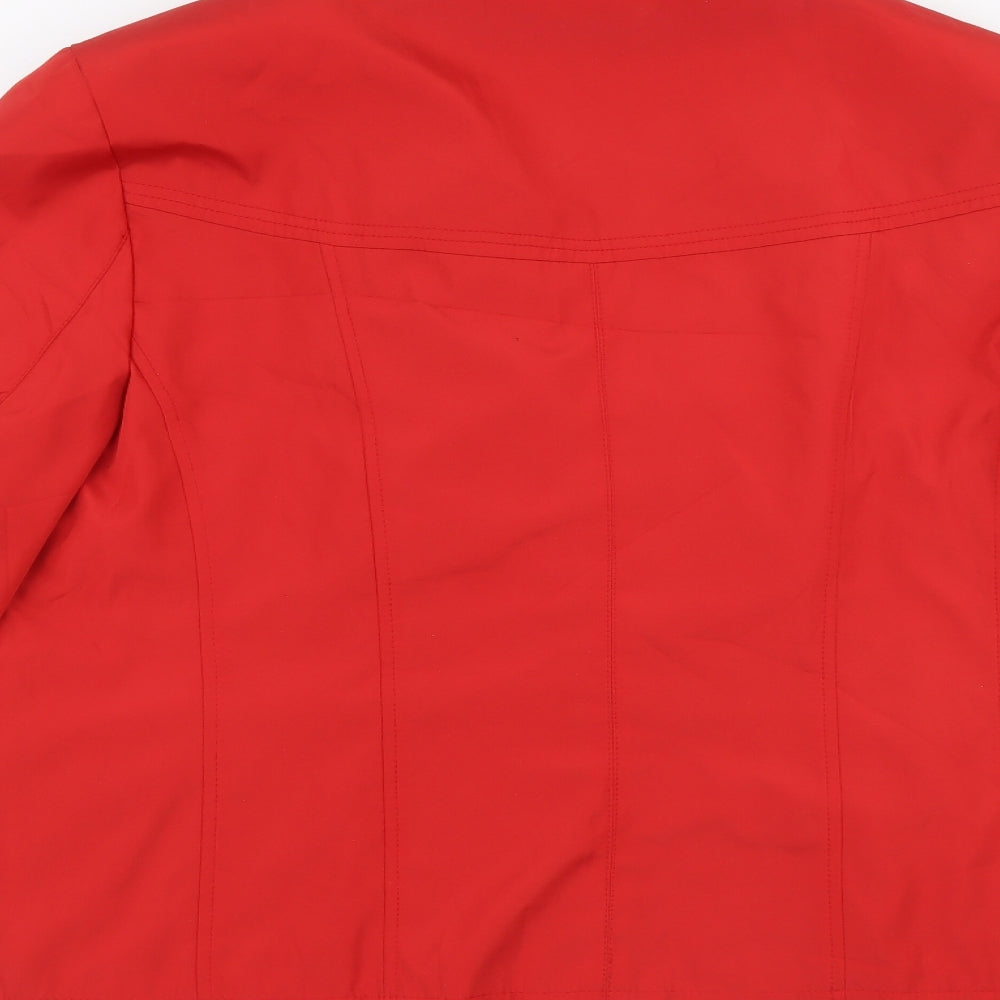 Elegange Womens Red Varsity Jacket Jacket Size 20 Button