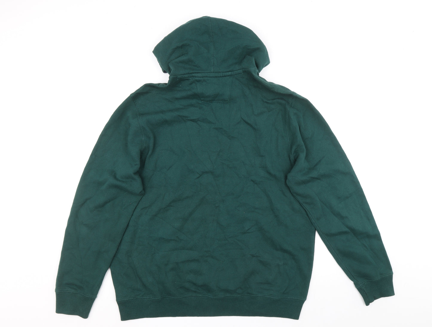 George Mens Green Cotton Pullover Hoodie Size L - Nebraska