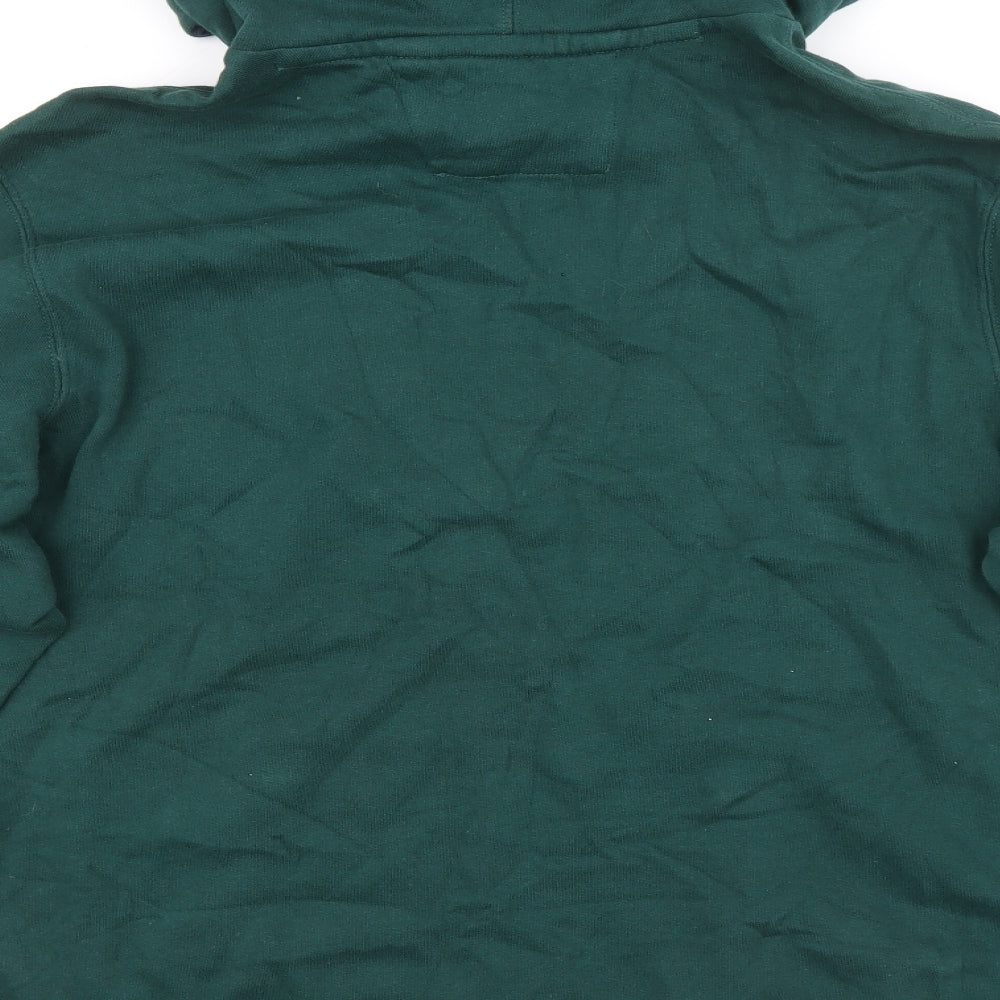 George Mens Green Cotton Pullover Hoodie Size L - Nebraska