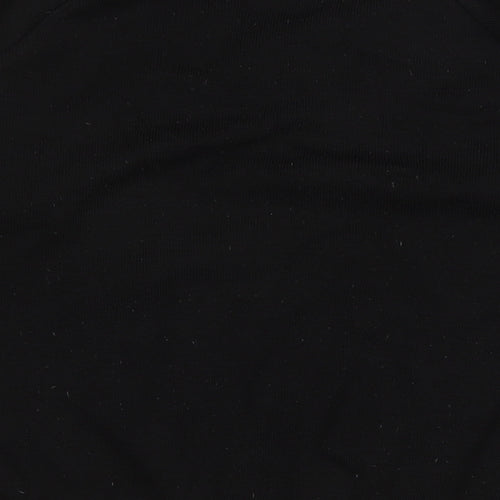 ZECO Womens Black V-Neck Acrylic Pullover Jumper Size 32