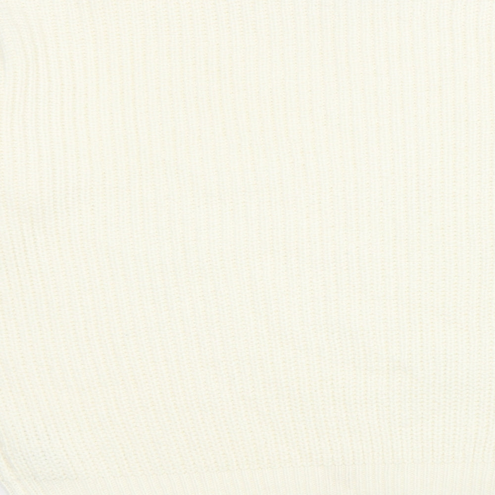 Primark Womens Ivory Round Neck Acrylic Pullover Jumper Size 14