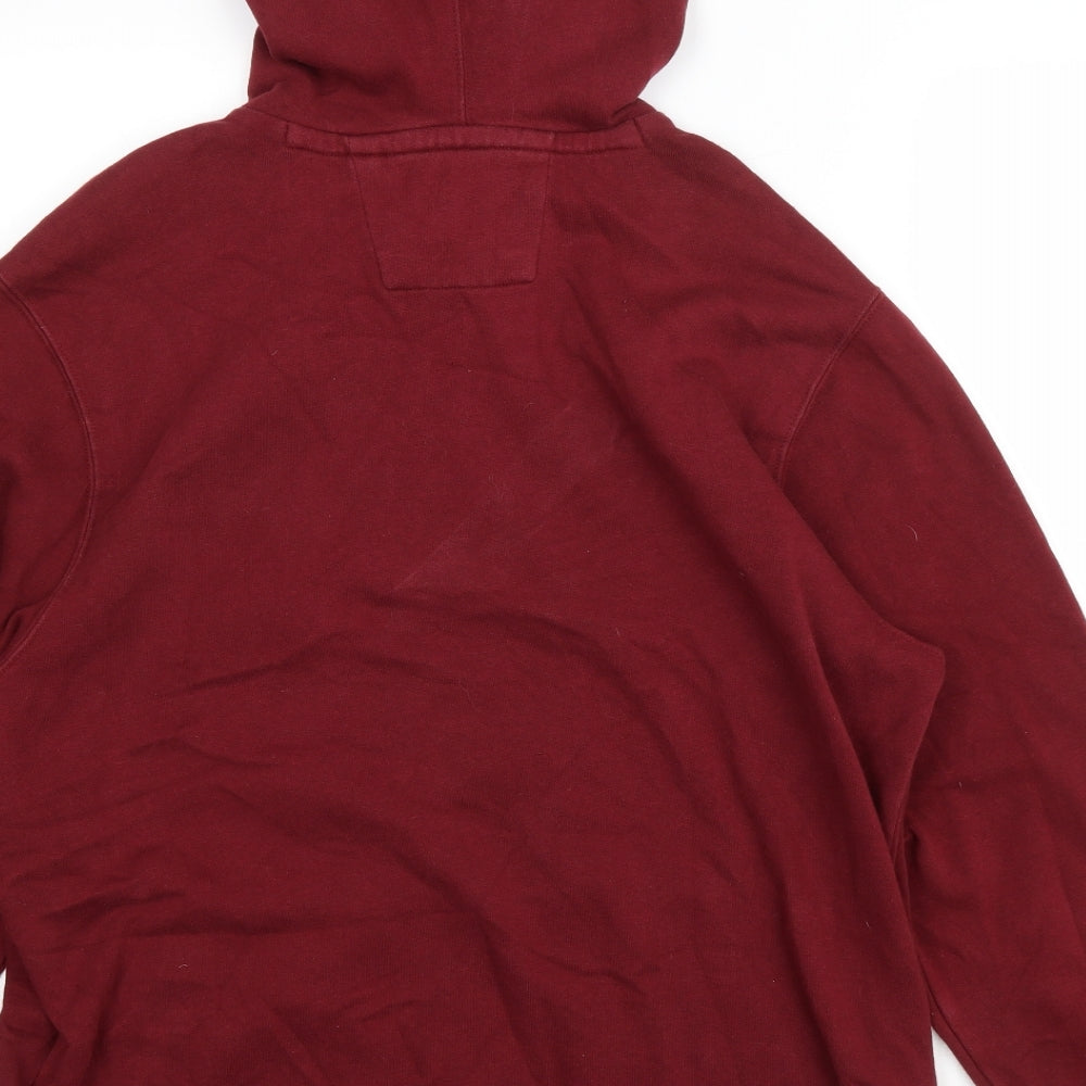 George Mens Red Cotton Pullover Hoodie Size M - Wildcats