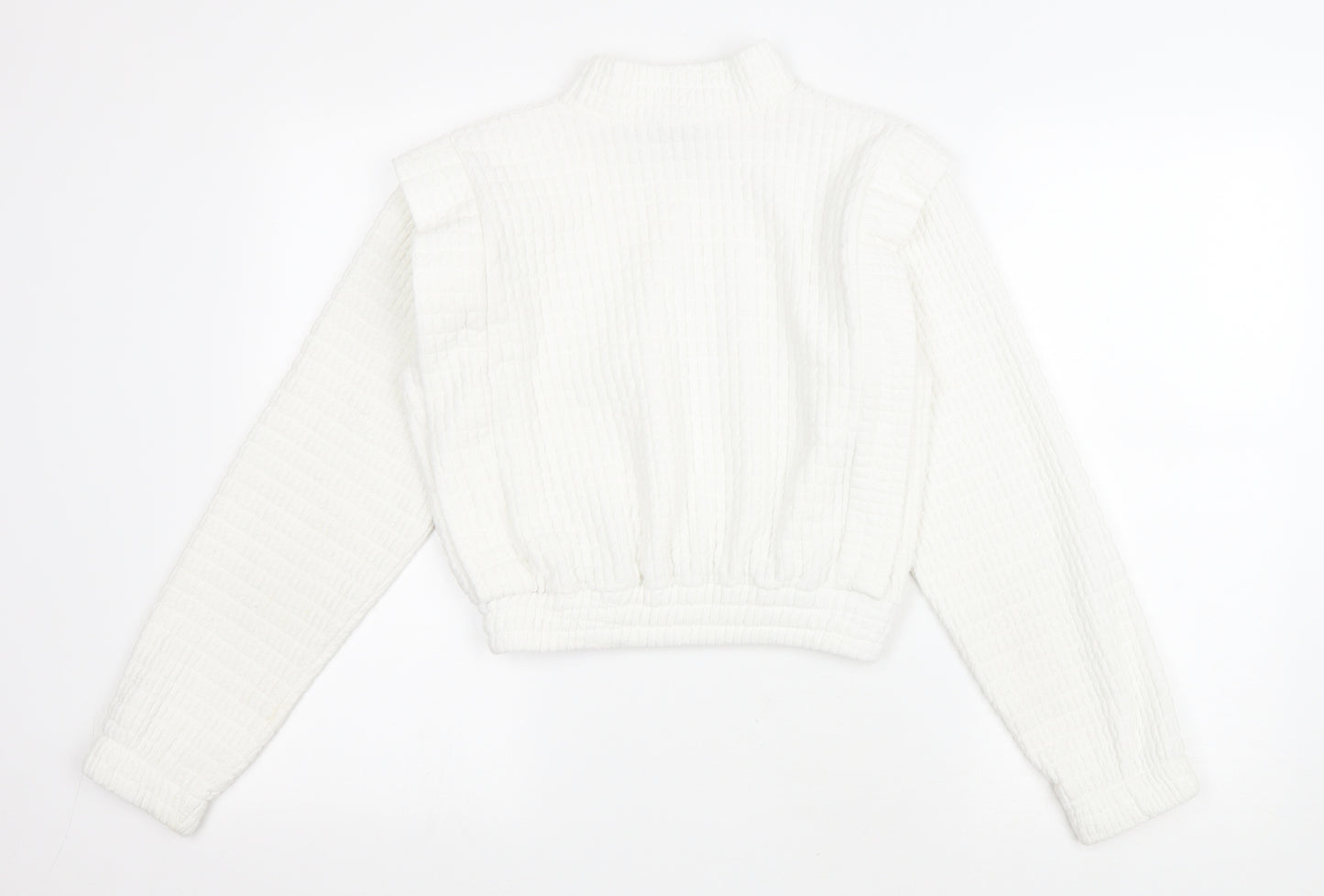 Glamify Womens White Viscose Pullover Sweatshirt Size L Pullover