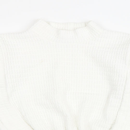 Glamify Womens White Viscose Pullover Sweatshirt Size L Pullover