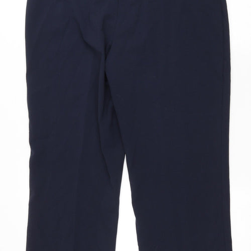 Autonomy Mens Blue Polyester Trousers Size 16 L28 in Regular Drawstring