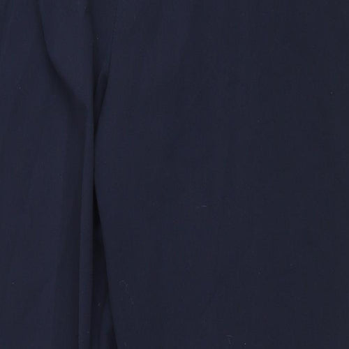 Autonomy Mens Blue Polyester Trousers Size 16 L28 in Regular Drawstring