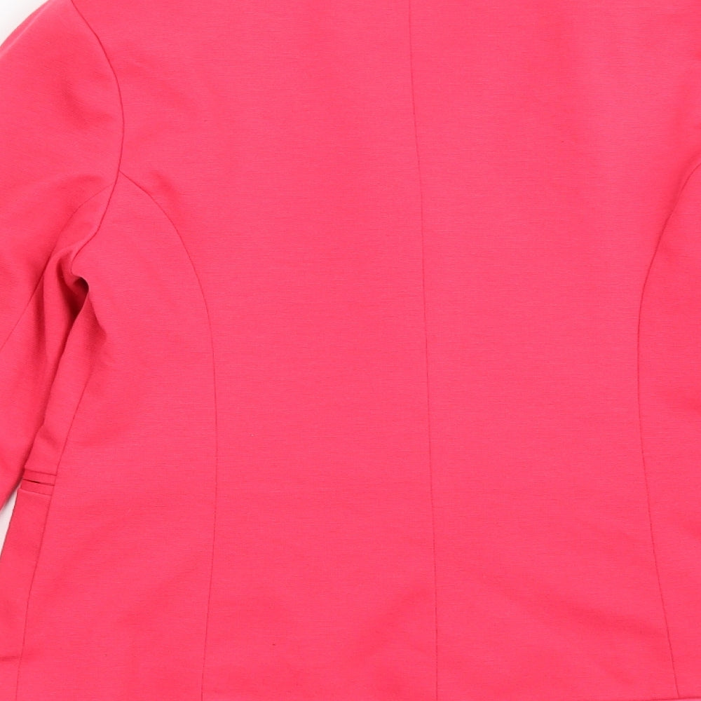 Miss Selfridge Womens Pink Jacket Blazer Size 8 Tie