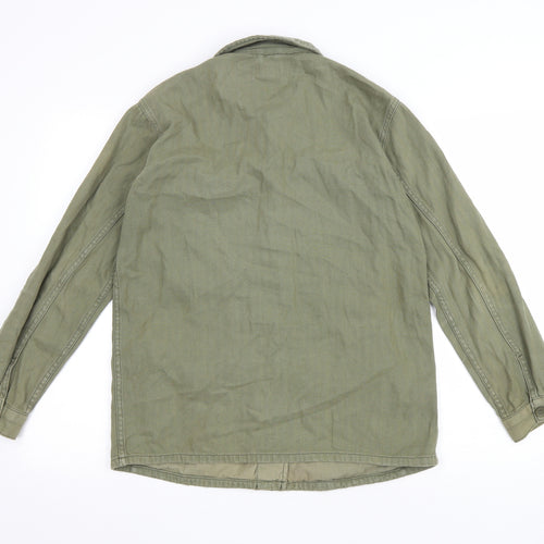 Topshop Womens Green Jacket Size 10 Button
