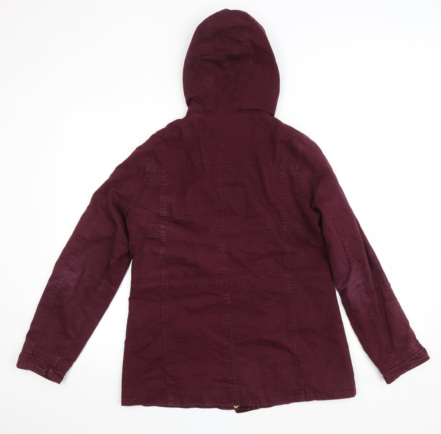 New Look Womens Purple Overcoat Coat Size 10 Zip