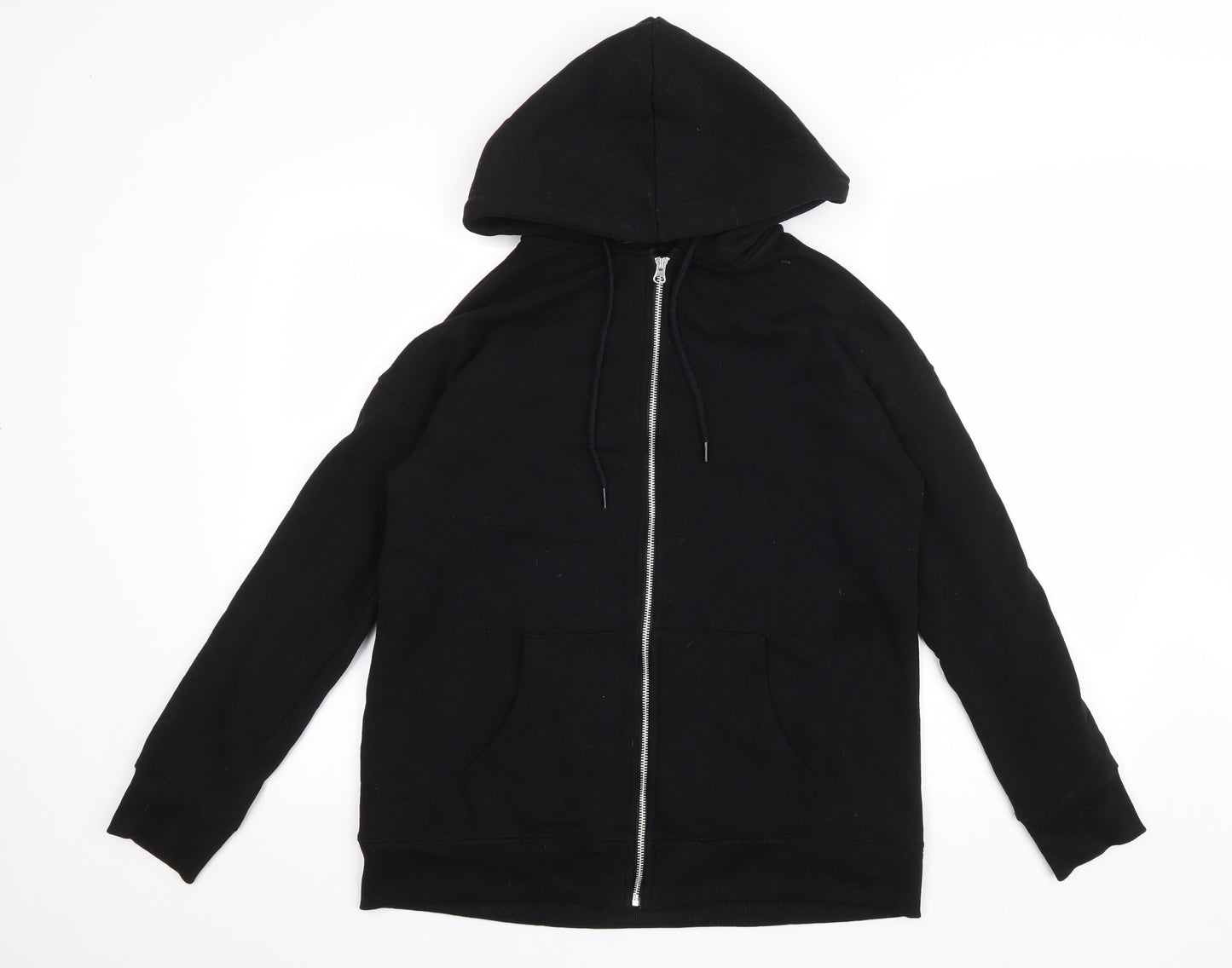 New Look Mens Black Cotton Full Zip Hoodie Size M