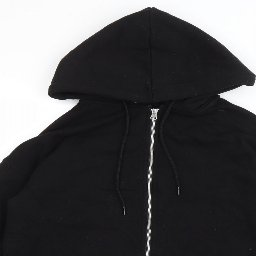 New Look Mens Black Cotton Full Zip Hoodie Size M
