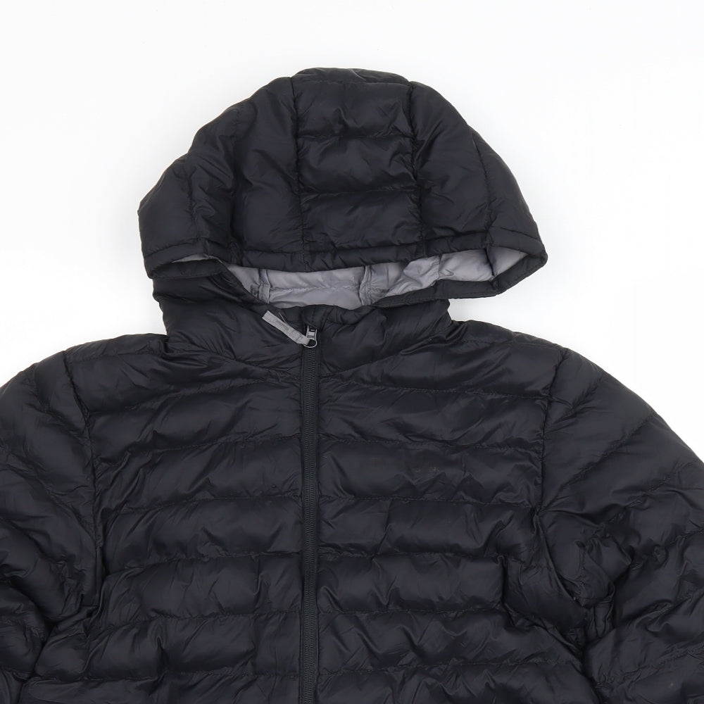 Mountain Warehouse Boys Black Puffer Jacket Coat Size 13 Years Zip