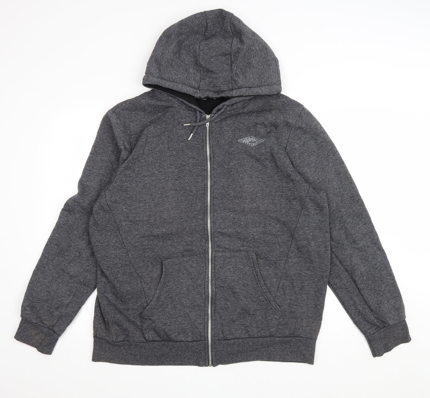 Primark Mens Grey Cotton Full Zip Hoodie Size 2XL - Global Supply