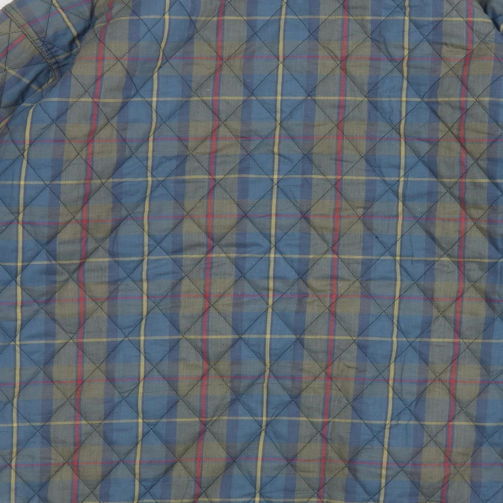 Equestrain heritage Womens Multicoloured Plaid Jacket Size 14 Button
