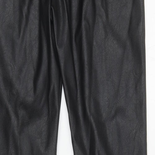 H&M Girls Black 100% Polyester Skinny Jeans Size 11-12 Years L25.5 in Regular Zip