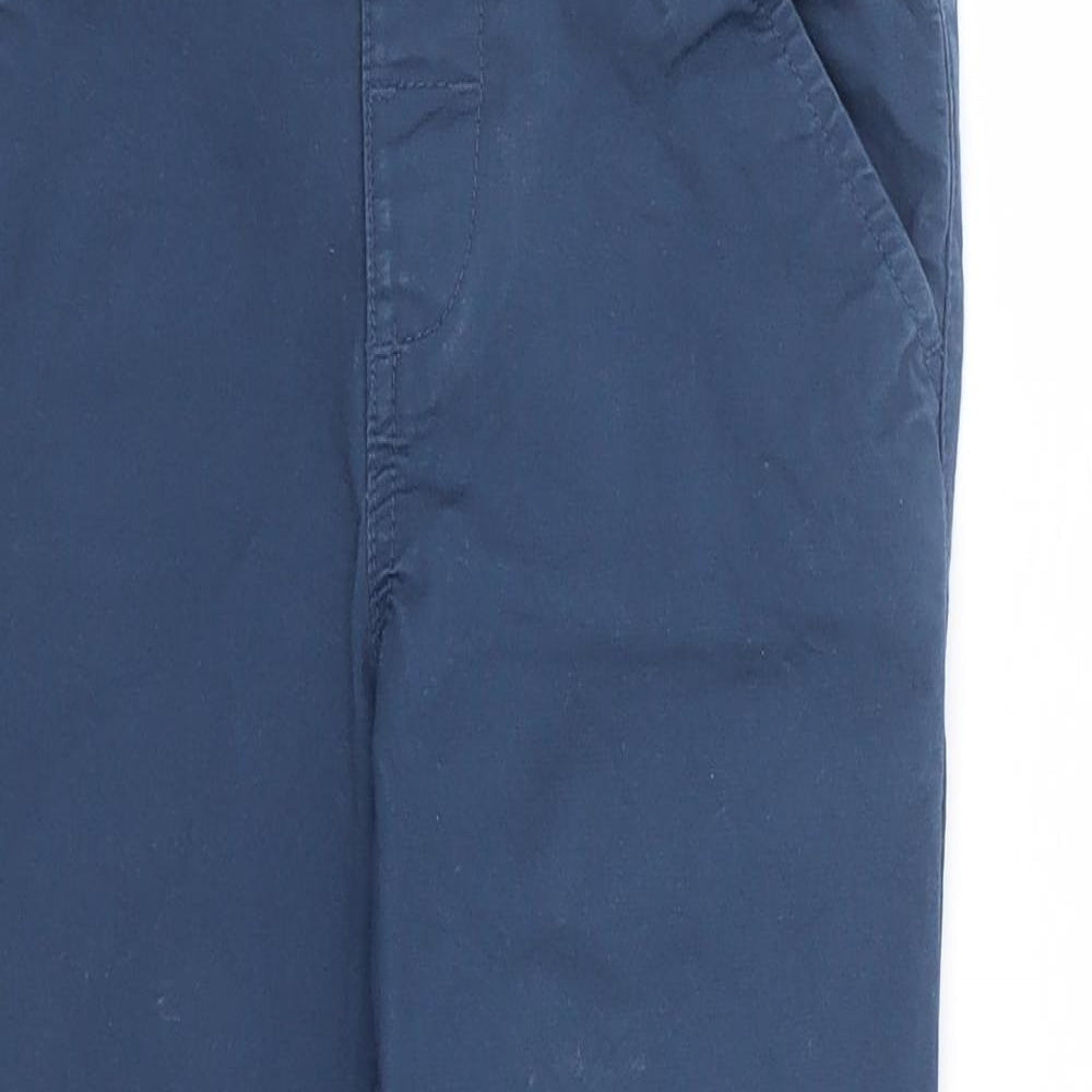Mothercare Boys Blue Cotton Chino Trousers Size 4-5 Years Regular Button