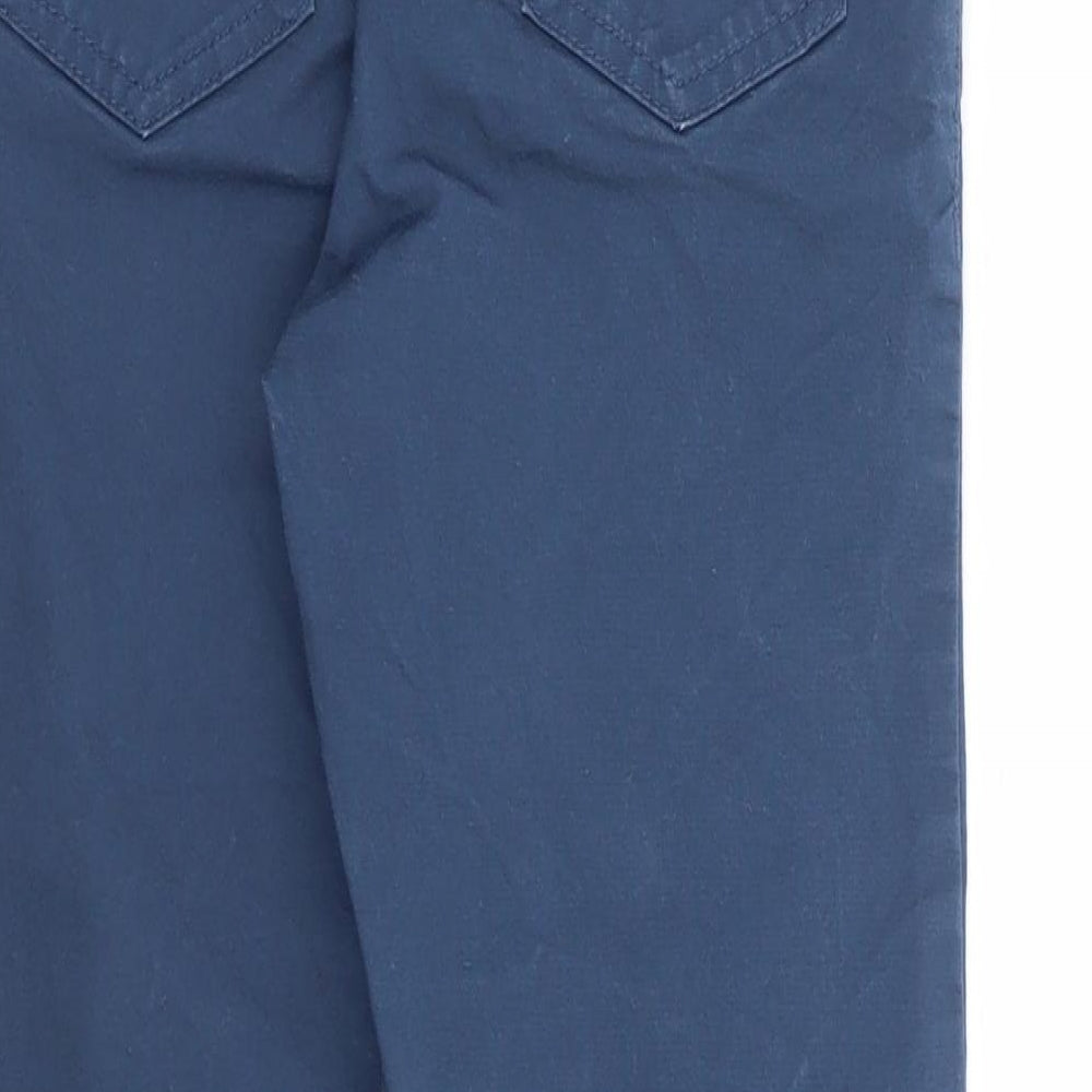 Mothercare Boys Blue Cotton Chino Trousers Size 4-5 Years Regular Button
