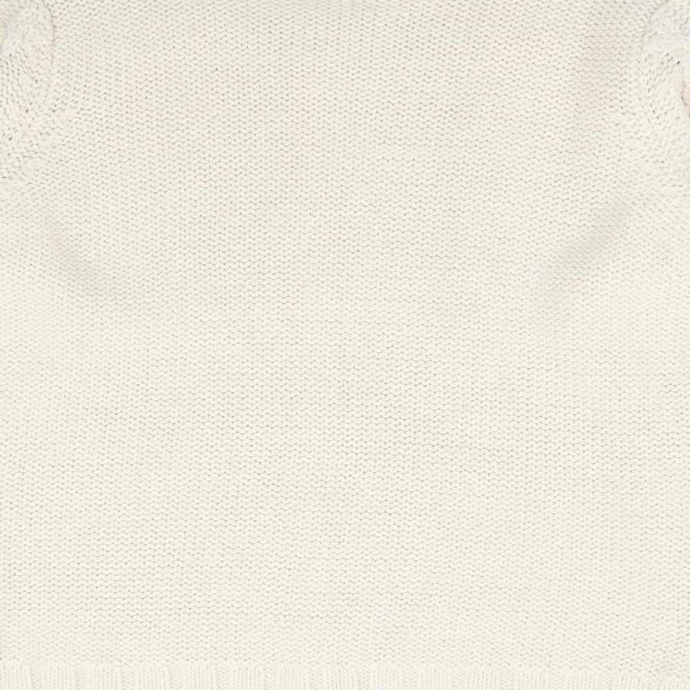 Rocha John Rocha Womens Beige Round Neck Acrylic Cardigan Jumper Size 16